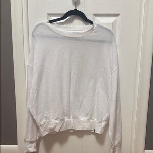 Pink Mesh Slouchy Crew Sweater